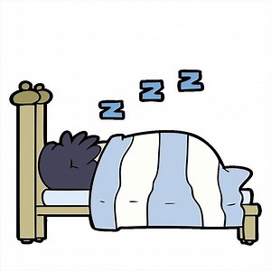 cartoon snoring person creative drawing