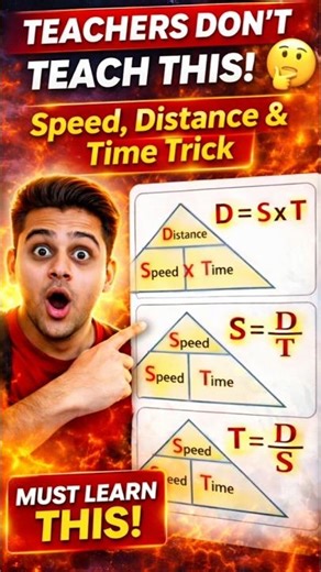 Speed, Distance & Time Trick 😱⚡ | 2 Min Me Master Karo 💯 #shorts #ytshorts #speed #formula #tricks