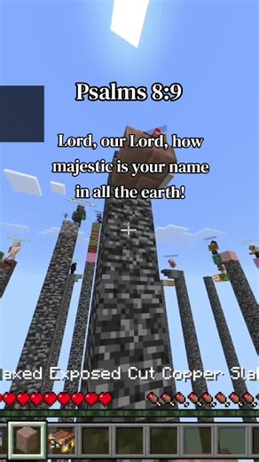 Psalms 8:9 NIV. We have a awesome God. God blesses us everyday. We are so blessed to be able to sinple things like breath. Be grateful for him. God bless✝️. #godisgood #scripture #jesus #minecraft #fyp