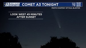 Here is a quick tutorial of how to view Comet A3 in the Monday evening sky. | WBKO First Alert Weather