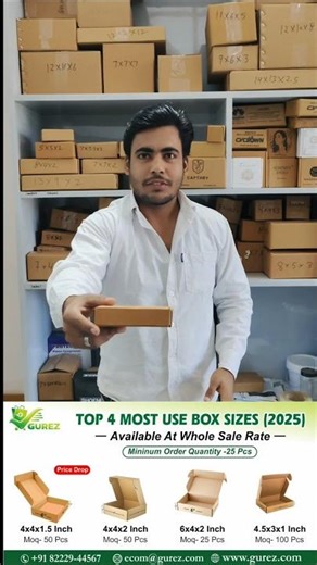 Most Used Packaging Box Sizes (2025) – Wholesale Rates for Small Businesses!