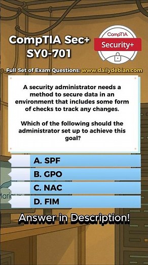 CompTIA Security+ (SY0-701) Exam-Style Practice Question 2026
