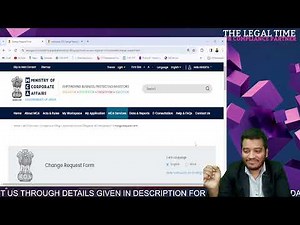 How to raise Change Request Form in MCA v3 portal || CRF for master data change || Synopsis 24