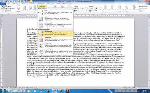 Abschnittswechsel in Word einfügen, bearbeiten oder entfernen - So geht's