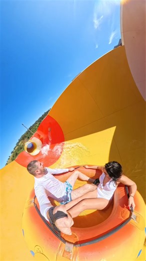 My Boyfriend Films ALL My Waterslide Runs 🤠💦 #povslide #travelcouple #travelfilm