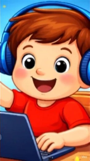 Smart Kid Learning on Laptop 💻 | Fun Study Time for Kids #Shorts