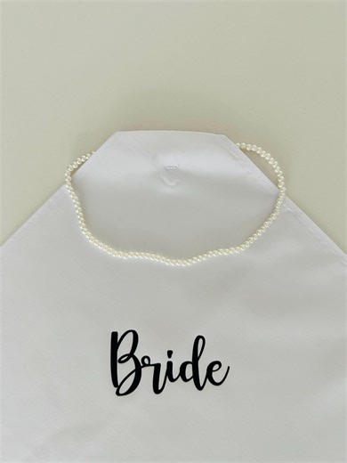 Bride Bib With Pearl Necklace| Bridal Bib| Wedding Bib - Etsy