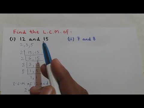Video 49: Finding LCM of two numbers