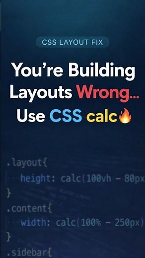 You’re Building Layouts Wrong… Use CSS calc() 🔥