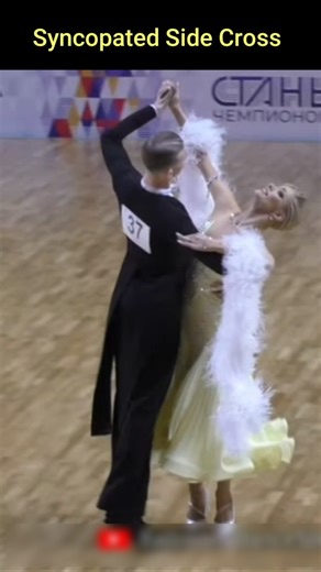 [Waltz] Syncopated Side Cross. Fallaway Reverse & Slip Pivot. Double Reverse Spin. Open Telemark.