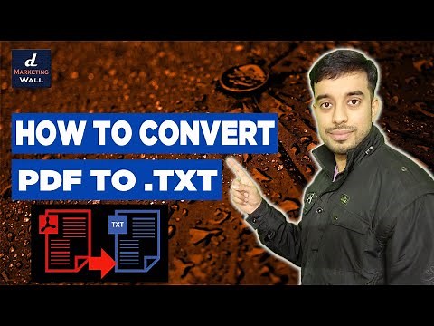 How to convert pdf to text | How to convert pdf to notepad file By Dmarketing Wall