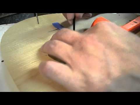 Drilling ferrules holes for a guitar body luthier project tele custom