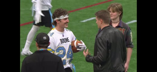 Benson at the Super Bowl flag football game || #bensonboone #bennyjboone #Superbowl #flagfootball #youtube