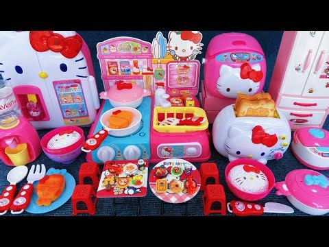 9 Minutes Satisfying with Unboxing Hello Kitty Kitchen Refrigerator Playset ASMR | Review Toys