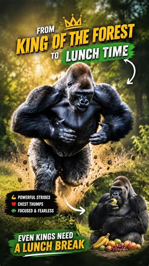 The Silverback Had Other Priorities 🍎 #gorilla #silverback
