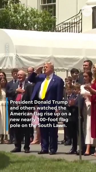 Trump, White House unveil new two new enormous American flags