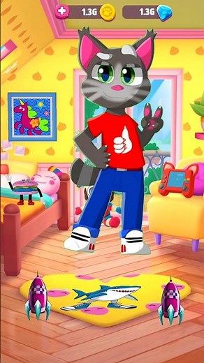 Talking Tom vs Angela My Talking Tom 🤯 #shorts #tom #cartoon #cat #mytalkingtom2 #viral 8