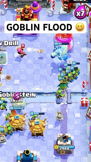 ALL GOBLINS = TOWER GONE 😳 | 7x Elixir #shorts #clashroyale