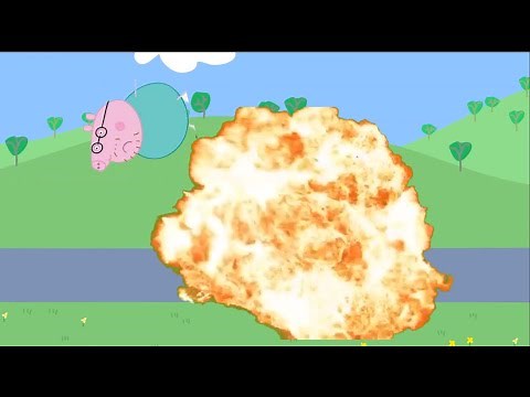 Peppa Pig Explodes Daddy pig With Rocket Launcher