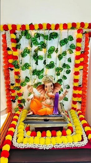 Ganpati Decoration Ideas #ganpati #ganeshchaturthi #easy #quick #decoration #ganpatidecoration #diy