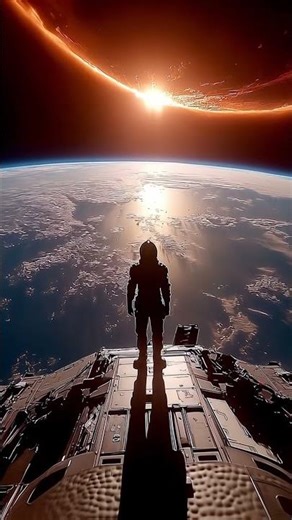 Astronaut floating through space #space #alien #scifi