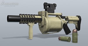 Low Poly 3D Grenade Launcher Pack | 3D Weapons | Unity Asset Store