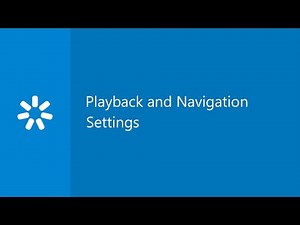 Playback and Navigation Settings