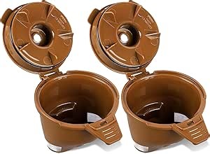 KEEPOW Reusable Single Serve Coffee Filter Coffee Brew Basket for Hamilton Beach FlexBrew Coffee Maker Models 49974 49975 49976 49979 49950 49966 49957 49954 49947 49940 Filter Part, 2 Pack, Brown