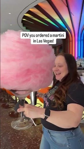 Must try in Las Vegas! Cotton candy, martini at I love sugar upstairs candy bar at the Linq