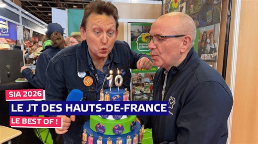📢 Revivez les meilleurs moments du JT des Hauts-de-France en direct du Salon International de l'Agriculture (page officielle) ! 🤩 Pendant 8 jours, nous vous avons emmenés au cœur de l’événement, micro à la main, pour rencontrer celles et ceux qui font la richesse de notre région : éleveurs passionnés (Blanc-Bleu, Rouge Flamande, Texel, Boulonnais, Suffolk…), producteurs engagés, chefs talentueux et artisans du goût. 📺 Au programme de ce best of : coulisses du Concours Général Agricole, dégust