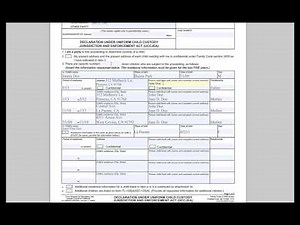 FL-105: UCCJEA Form (Part 1)