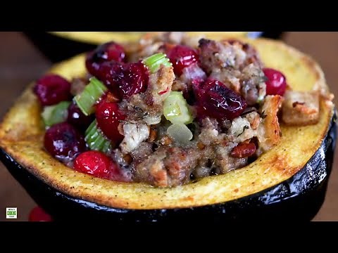 Sausage Stuffed Acorn Squash