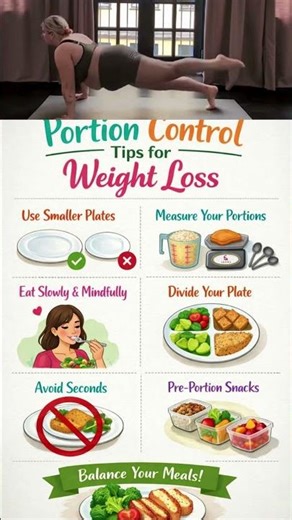 Portion Control Tips for Weight Loss #bodysignals #health #food #shorts #skincare #weightloss