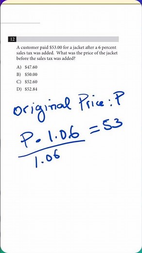 How to Find the Price Before Sales Tax — Fast Math