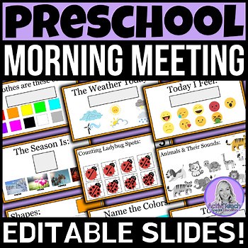 Preschool Morning Meeting Calendar Time Google Slides Daily Warm Up Circle Time