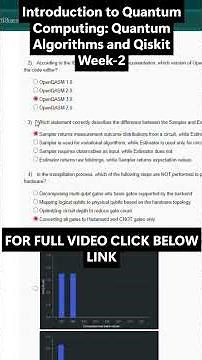 NPTEL Introduction to Quantum Computing Quantum Algorithms and Qiskit Week 2 Assignment Answers