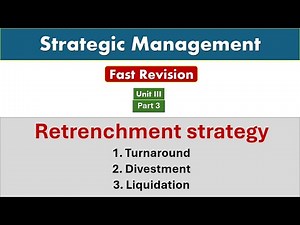 Strategic Management | Retrenchment strategy