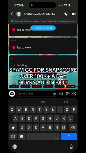 Add me hurry for SNAPSCORE group chat Snapchat group chat look in bio for more ❤️ #snapchat #snapchatfilter #snapchatstreaks #trending #groupchat