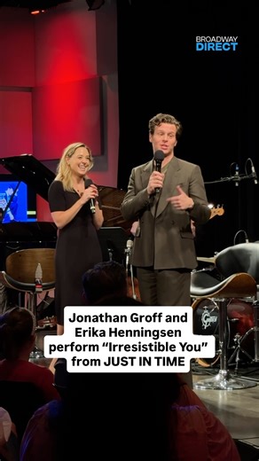 Tony Award winner Jonathan Groff and Erika Henningsen currently star as Bobby Darin and Sandra Dee in Just In Time on Broadway! Watch the duo perform “Irresistible You” at a special event presented by The Grammy Museum. #JustInTime #JonathanGroff #ErikaHenningsen #Broadway | Broadway Direct