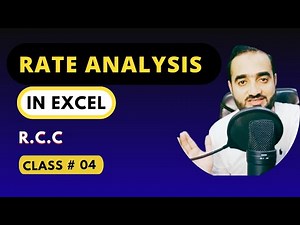 How to create Rate analysis in Excel | Rate analysis For RCC In Excel | By Mudassir Afraz