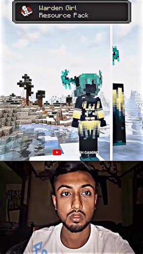 Warden Girl Resource Pack in Minecraft 😱🔥 #shorts #minecraftshorts #minecraftmemes #chellenge