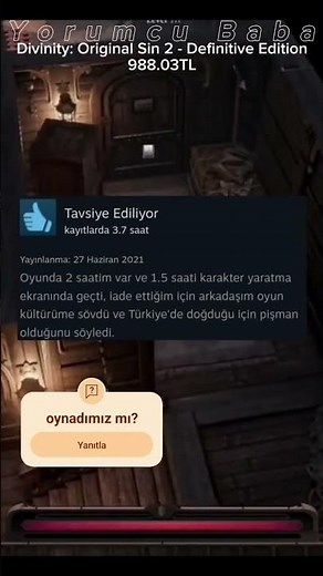 Divinity Original Sin 2 Definitive Edition steam yorumları