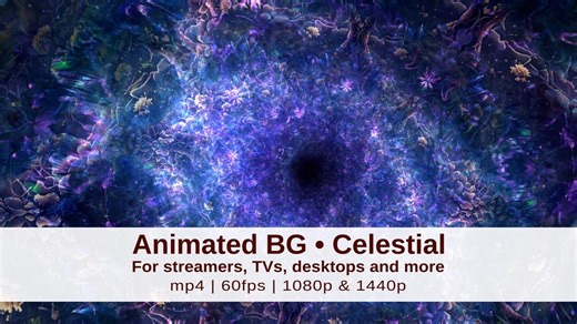 Abstract Animated Background Loop, Loopable Stream Overlay for Twitch & Vtuber, Live Moving Wallpaper, Celestial TV Frame Art, 1080p 1440p - Etsy