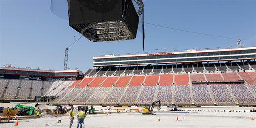 How to convert a racetrack into a diamond? Gravel by the ton helps