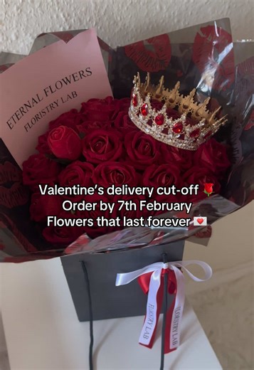 Eternal Red Roses for Valentine's Day Delivery