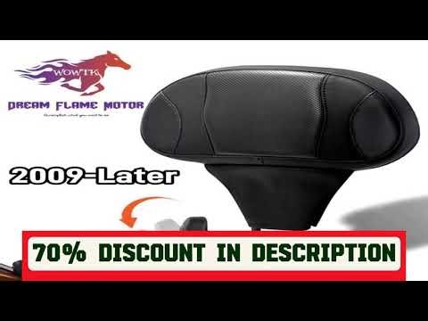 #Detachable Adjustable Motorcycle Driver Rider Backrest Pad For Harley Touring CVO Street Glide Roa