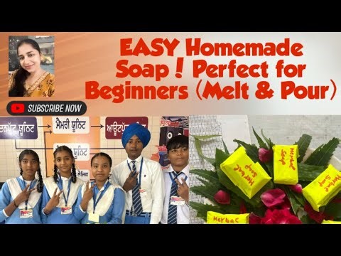 EASY Homemade Soap! Perfect for Beginners (Melt & Pour) | Viksit Bharat Buildathon 2025 | Project 🧼🌿