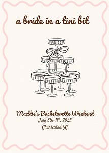 Bachelorette Party Bride Tini Bit Girls Trip Itinerary Template Digital Download Bachelorette Trip DIY Vacation Espresso Martini - Etsy Canada