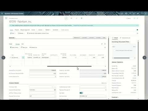 Dynamics Business Central - How to use the Allocation Account No field on document lines