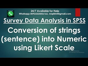 Conversion of strings sentences into numeric as per Likert Scale | SPSS data entry | Survey Data